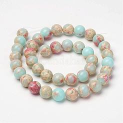 Synthetic Aqua Terra Jasper Beads Strands&nbsp;G-P237-02-10mm