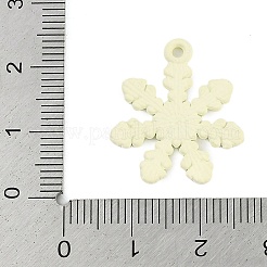 クリスマス テーマ スプレー塗装合金エナメル ペンダント  スノーフレーク  22.5x20x1.5mm  穴：1.8mm&nbsp;ENAM-Z020-01F