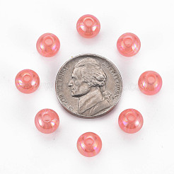 模造ゼリーアクリルビーズ  ABカラーメッキ  ラウンド  トマト  8mm  穴：1.8mm  約1745個/500g&nbsp;MACR-S373-66-E03