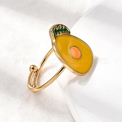 Adjustable 304 Stainless Steel Enamel Cuff Rings for Women&nbsp;LS-RJEW-B152-01G-03