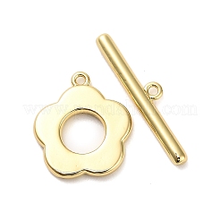 真鍮製マンテル  花  ラックめっき  長持ちメッキ  鉛フリー＆カドミウムフリー  18KGP本金メッキ  19.5mm  穴：1mm  バー：4x20x2mm  穴：1mm&nbsp;KK-L229-010G