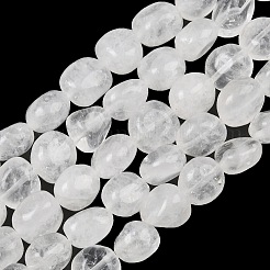 天然石クオーツクリスタルビーズ連売り  水晶  ナゲット  タンブルストーン  9~11x8~10x6~10mm  穴：0.8mm  約18~19個/連  6.89~7.28''（17.5~18.5センチメートル）&nbsp;GG-CBA787B-A02