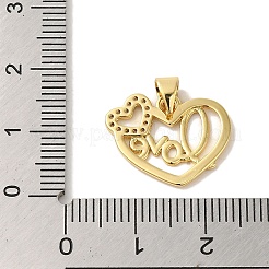 Rack Plating Brass Micro Pave Clear Cubic Zirconia Pendants&nbsp;KK-P267-05A-G