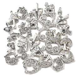 35Pcs 7 Styles Tibetan Style Alloy Pendants&nbsp;TIBE-FP0001-08