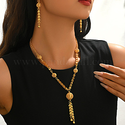 Vintage Alloy Hollow Round Tassel Earrings & Necklaces for Women&nbsp;KT6251