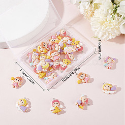 30Pcs 5 Style Opaque Resin Pendants&nbsp;RESI-SC0002-46