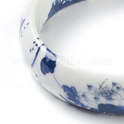 ファッションレディースプリント磁器バングル  花柄  ミックスカラー  内径：2-3/8インチ（5.9cm）&nbsp;PORC-G006-10A