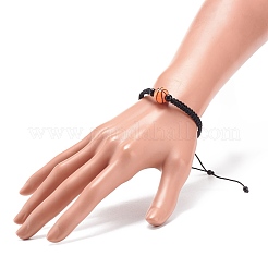 Acrylic Braided Bead Bracelet&nbsp;BJEW-JB08552-01