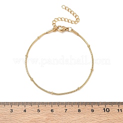 304 Stainless Steel Rondelle Round Snake Chain Bracelets&nbsp;SA-CBA2696-18G