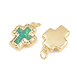 Brass Micro Pave Clear Cubic Zirconia Pendants&nbsp;CU-CBA7E9C-08D-G