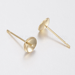 304ステンレススチールスタッドピアス金具  18KGP本金メッキ  13x3mm  ピン：0.8mm&nbsp;STAS-H436-25-3mm