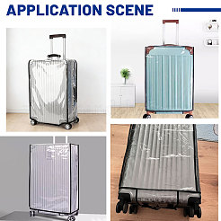 透明PVC荷物カバー  透明な旅行用スーツケースプロテクター  20インチのスーツケース用  透明  455x385x240mm&nbsp;AJEW-WH0485-02A