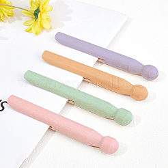 木製クラフトクリップ  プラスチック製の水彩オイルパレットとプラスチック製のペイントブラシペン付き  DIY絵画用  ミックスカラー  109~109.5x12.5~13.5mm  60pc&nbsp;DIY-NB0004-27