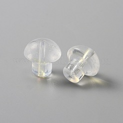 透明ガラスビーズ  キノコ  透明  13.5x13.5mm  穴：1.6mm&nbsp;LS-GLAA-CJC0002-07H