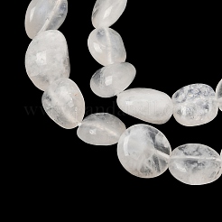 グレードAの天然レインボームーンストーンビーズ連売り  ナゲット  タンブルストーン  8~14x8~9x4~9mm  穴：1mm  約43個/連  16.54''（42センチメートル）&nbsp;GG-CBADF20-B12-B