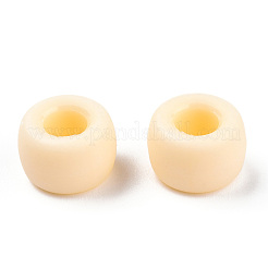 不透明なプラスチックビーズ  艶消し  バレル  パパイヤホイップ  9x6mm  穴：3.8mm  約1900個/500g&nbsp;KY-T025-01-C13