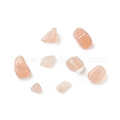 天然ピーチムーンストーンチップビーズ  穴がない  2mm&nbsp;G-O103-26