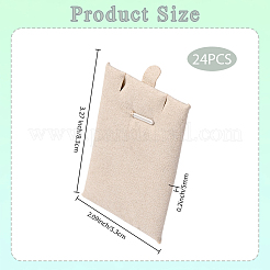 PUレザー＆スポンジジュエリーペンダントネックレスディスプレイカード24枚  長方形  古いレース  8.3x5.3x0.5cm&nbsp;NDIS-SP0001-03A-03