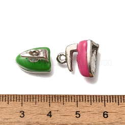合金エナメルチャーム  プラチナ  鉄の形チャーム  ミックスカラー  14.5x10x13mm  穴：1.6mm&nbsp;FIND-C065-11P