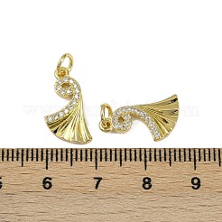 Brass Micro Pave Cubic Zirconia Pendants&nbsp;KK-I358-022G