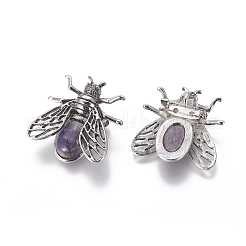Natural Amethyst Brooches&nbsp;G-A176-D04-1