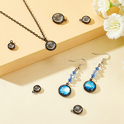 DIY Flat Round Pendant Making Kit&nbsp;DIY-DC0001-17