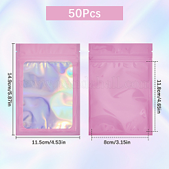 レーザー加工された再封可能なPE包装袋  セルフシールバッグ  長方形  フラミンゴ  14.9x11.5x0.01cm  50pc&nbsp;ABAG-SP0001-03F