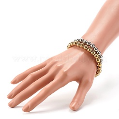 Ccbプラスチックビーズストレッチブレスレットセット  ミックスカラー  内径：2-1/8インチ（5.5cm）  2個/セット&nbsp;BJEW-JB06400