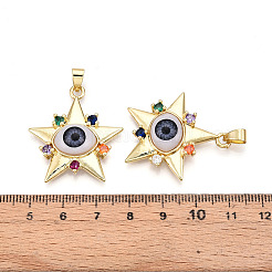 Brass Micro Pave Cubic Zirconia Pendants for Women&nbsp;KK-T070-105