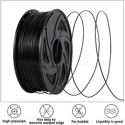 プラスチックコード  3Dプリンターフィラメント  ブラック  1.75mm  約400m /ロール&nbsp;OCOR-WH0032-47B-01