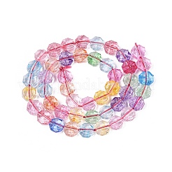 Transparent Crackle Glass Beads Strands&nbsp;GLAA-Q108-03A-M