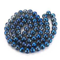 Electroplate Transparent Glass Beads Strands&nbsp;EGLA-T008-23-B01