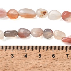 天然石瑪瑙ビーズ連売り  タンブルストーン  ナゲット  6~13x5~8x4~8mm  穴：0.7mm  約17~22個/連  6.89~7.09インチ（17.5~18cm）&nbsp;G-C286-A18