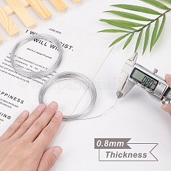 DIYワイヤーラップジュエリーキット  アルミワイヤーと鉄のサイドカッティングプライヤー付き  銀  20ゲージ  0.8mm  10 m /ロール  2のロール/セット&nbsp;DIY-BC0011-81A-02