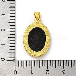 天然の黒リップシェル彫刻天使ペンダント  ラックメッキ真鍮楕円チャーム  ゴールドカラー  25x17x3.5mm  穴：3.5x5mm&nbsp;KK-D537-07G-02