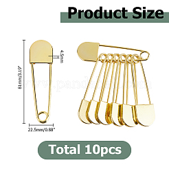 Alloy Safety Pin Brooches&nbsp;JEWB-WH0001-77G