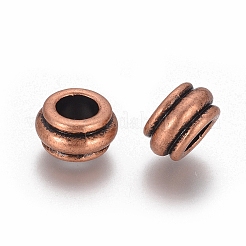 チベット風スペーサービーズ  カドミウムフリー＆ニッケルフリー＆鉛フリー  ロンデル  赤銅鉱  12x7mm  穴：6.5mm&nbsp;LS-RLF10319Y-NF