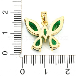 Brass Pave Cubic Zirconia Pendants&nbsp;KK-Q794-01A-G