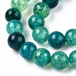 Natural Dragon Veins Agate Beads Strands&nbsp;G-Q948-81I-8mm