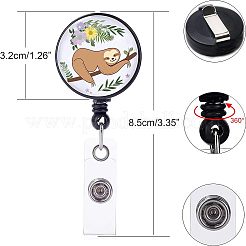 4 Pcs 4 Styles ABS Plastic Retractable Badge Reel&nbsp;AJEW-FG0001-37C
