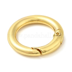 Rack Plating Brass Spring Gate Rings&nbsp;KK-Q781-11G