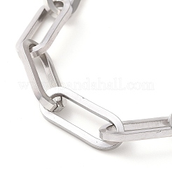 Tarnish Resistant 304 Stainless Steel Paperclip Chain Bracelet for Men Women&nbsp;BJEW-E031-04P-01