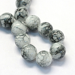 Baking Paint Glass Round Bead Strands&nbsp;DGLA-Q019-10mm-42