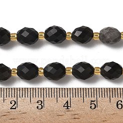 Natural Silver Sheen Obsidian Beads Strands&nbsp;G-F809-A28-01