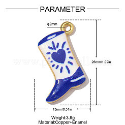 Printed Brass with Enamel Pendants&nbsp;KK-OY001-62G
