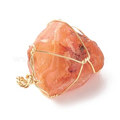 Rough Raw Natural Carnelian Pendants&nbsp;PALLOY-JF01219
