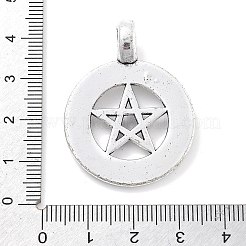 合金のチベット風チャーム  スターのチャーム  アンティークシルバー  39x29.5x2.5mm  穴：5x6.5mm&nbsp;FIND-I042-01AS-03