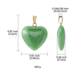 Imitation Jade Glass Pendants&nbsp;GLAA-YW0003-01A