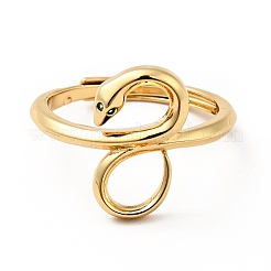 Green Cubic Zirconia Snake Wrap Adjustable Ring&nbsp;RJEW-I087-09G