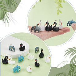 18Pcs 6 Styles 3D PVC Pendants&nbsp;KY-GA0001-39